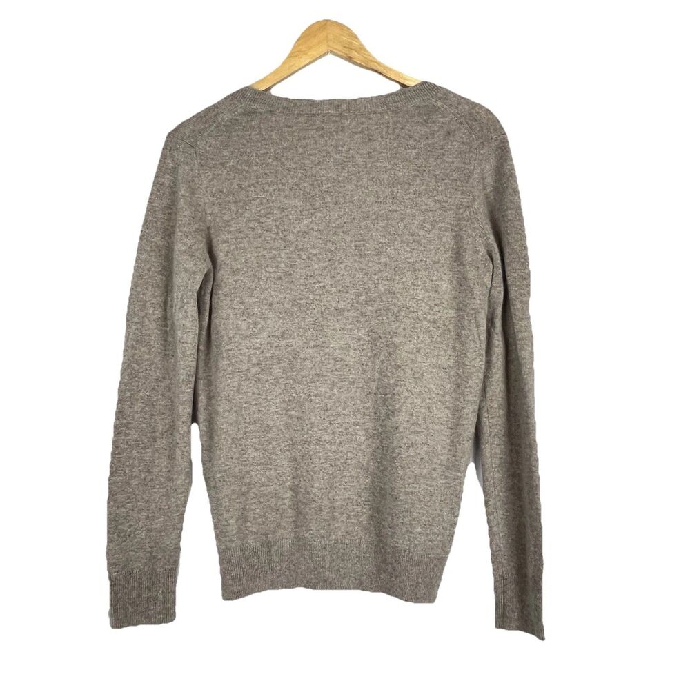 Hilary Radley 100% Cashmere Sweater Women Small Beige V Neck Luxury Soft - Picture 3 of 13